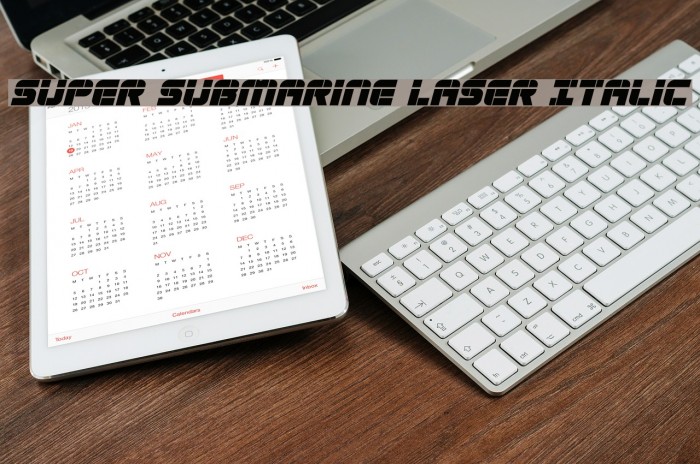 Super Submarine Laser Italic Font examples