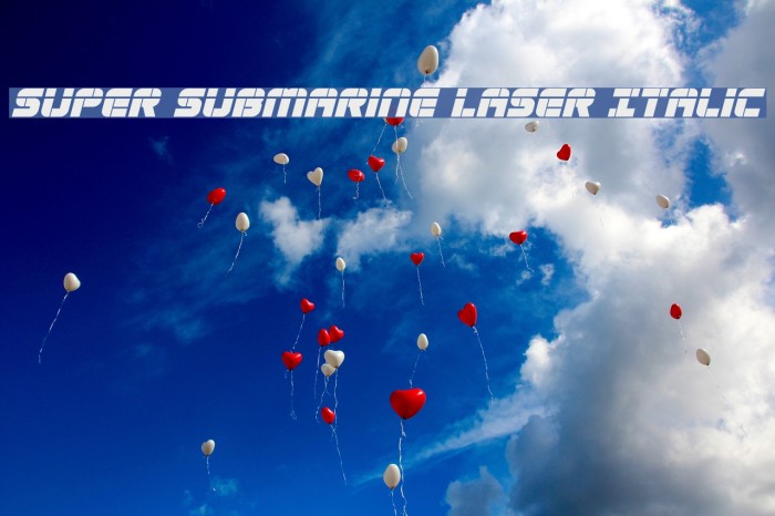 Super Submarine Laser Italic Font examples