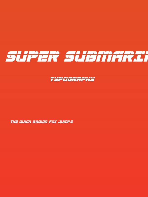 Super Submarine Laser Italic Poster