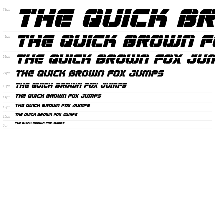 Super Submarine Laser Italic Waterfall