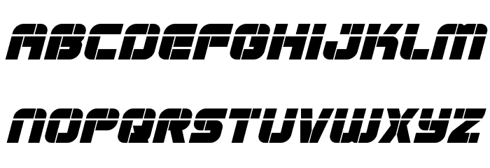 Super Submarine Laser Italic Font LOWERCASE