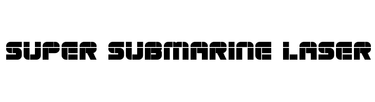 Super Submarine Laser  Frei Schriftart Herunterladen