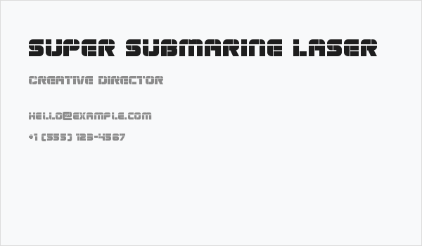 Super Submarine Laser Business Card