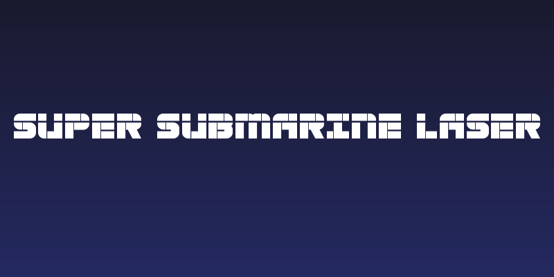 Super Submarine Laser Social Header