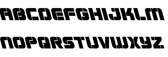 Super Submarine Leftalic Font LOWERCASE