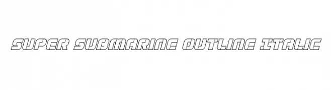 Super Submarine Outline Italic  Fuentes Gratis Descargar
