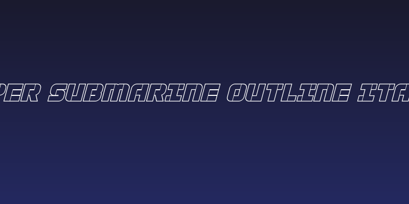 Super Submarine Outline Italic Social Header