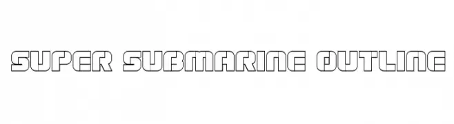 Super Submarine Outline  Fuentes Gratis Descargar