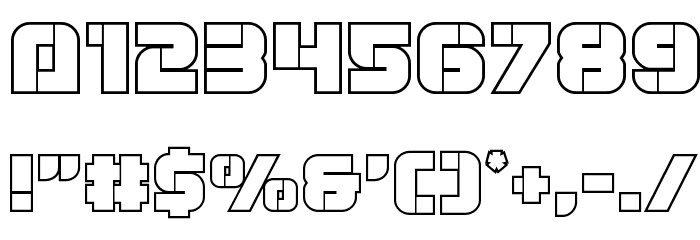 Super Submarine Outline Font OTHER CHARS