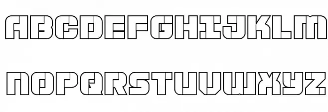 Super Submarine Outline Fuentes MAYÚSCULAS