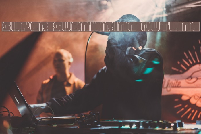 Super Submarine Outline Font examples