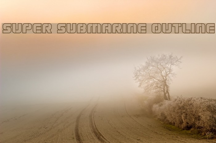Super Submarine Outline Font examples