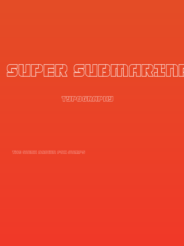 Super Submarine Outline Poster