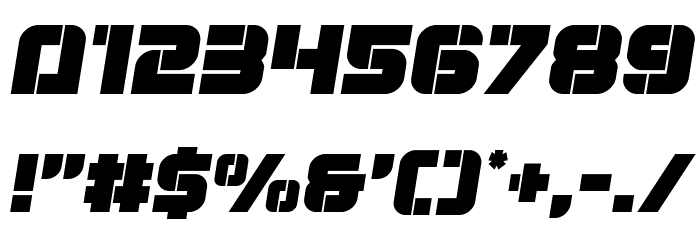 Super Submarine Semi-Italic Font OTHER CHARS