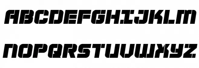 Super Submarine Semi-Italic Schriftart Groß