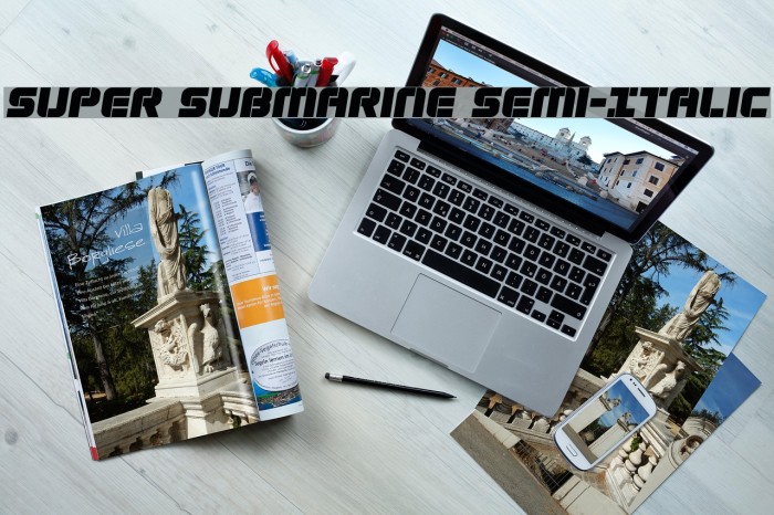 Super Submarine Semi-Italic Font examples