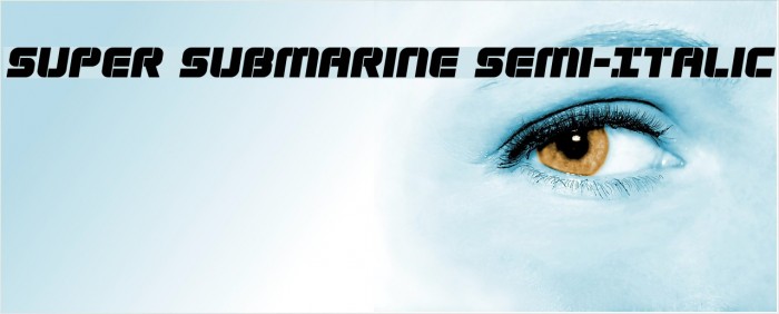 Super Submarine Semi-Italic Font examples