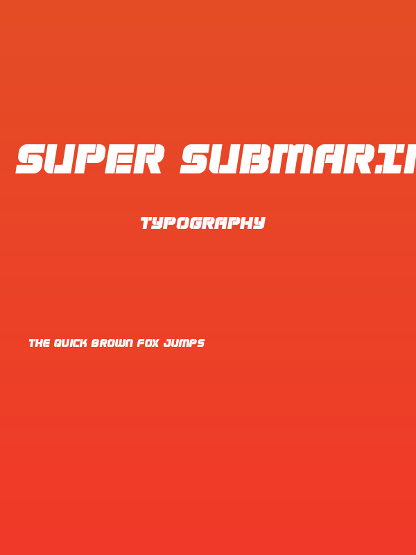 Super Submarine Semi-Italic Poster