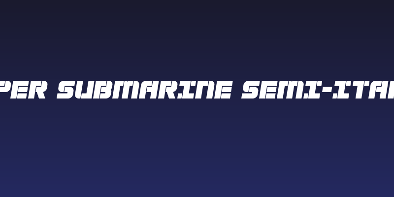 Super Submarine Semi-Italic Social Header