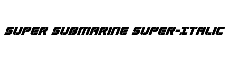 Super Submarine Super-Italic  Fuentes Gratis Descargar