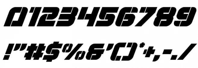 Super Submarine Super-Italic Font OTHER CHARS