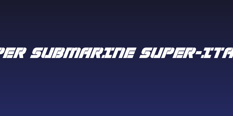 Super Submarine Super-Italic Social Header