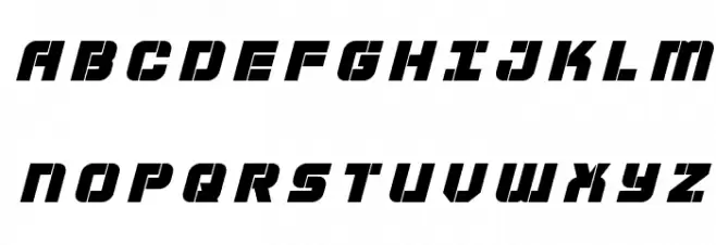 Super Submarine Title Italic フォント 大文字
