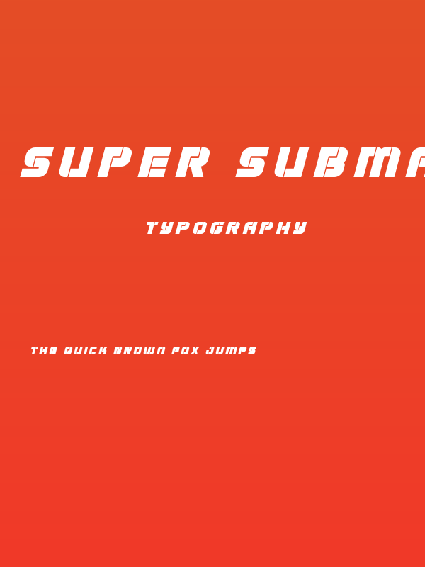 Super Submarine Title Italic Poster