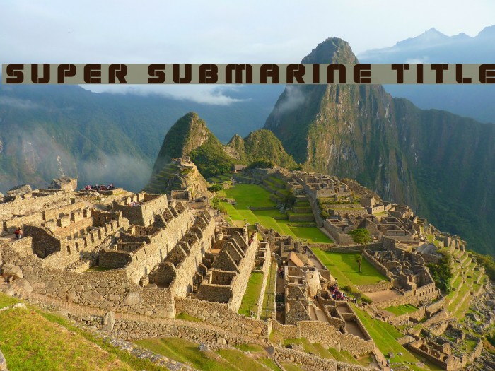 Super Submarine Title Font examples
