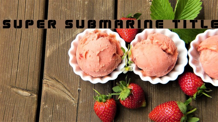 Super Submarine Title Font examples