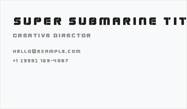 Super Submarine Title Business Card