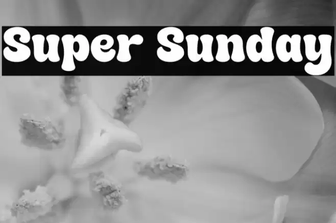 Super Sunday Font examples