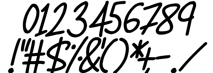 Super Sunrise Italic Font OTHER CHARS