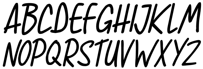 Super Sunrise Italic Font LOWERCASE