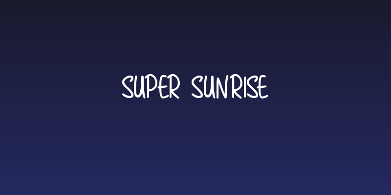 Super Sunrise Social Header