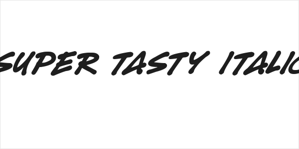 Super Tasty Italic Logo