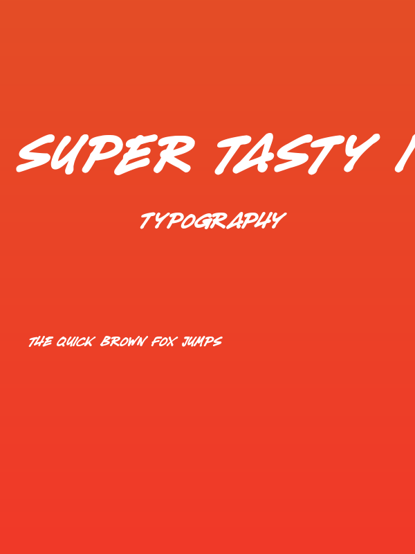 Super Tasty Italic Poster