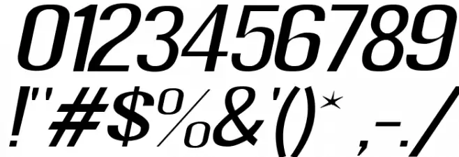 Super Thin Italic Font OTHER CHARS