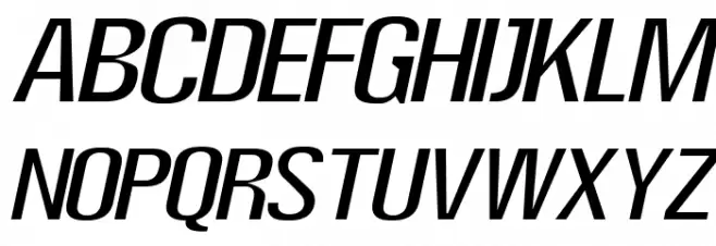 Super Thin Italic Schriftart Groß