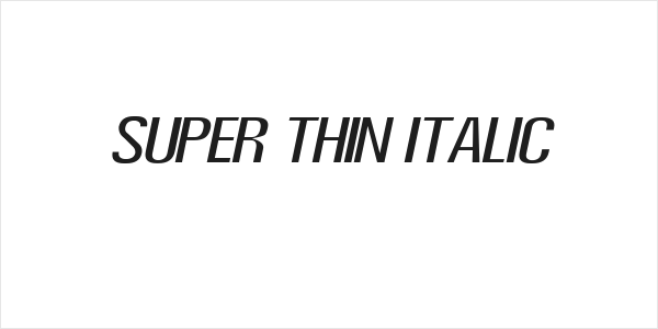 Super Thin Italic Logo