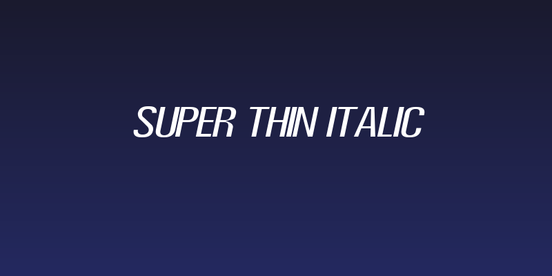 Super Thin Italic Social Header