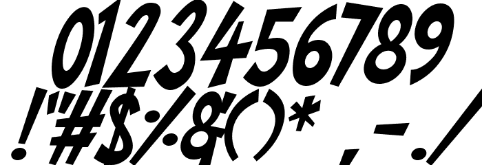 Super Toons Italic Polices AUTRES CHARS