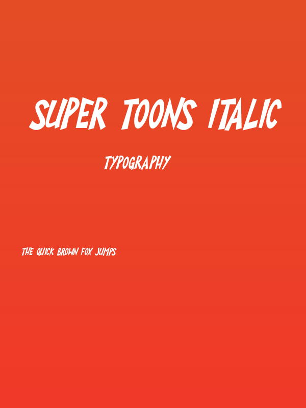 Super Toons Italic Poster