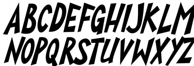 Super Toons Italic Polices MINUSCULES