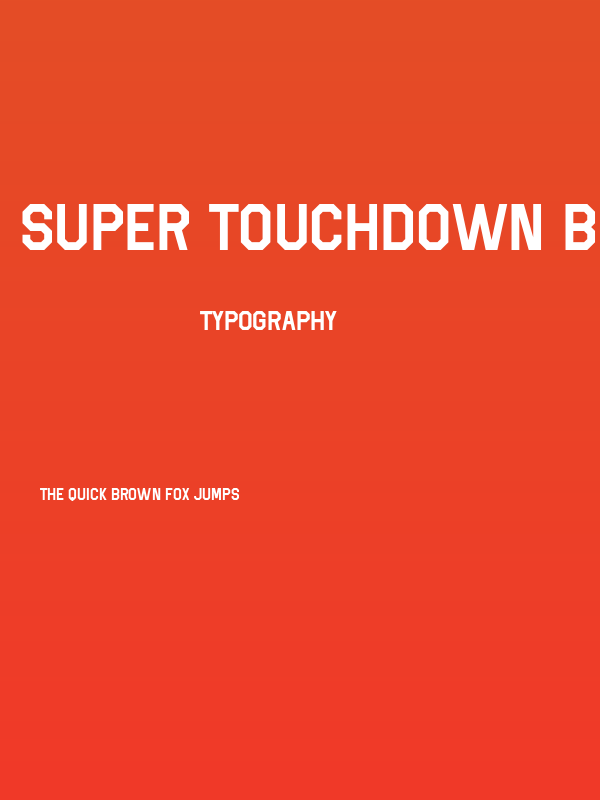 Super Touchdown Bold Poster