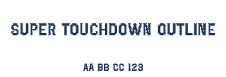 Super Touchdown Outline Font Preview