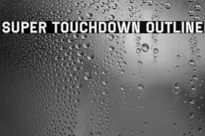 Super Touchdown Outline फ़ॉन्ट examples