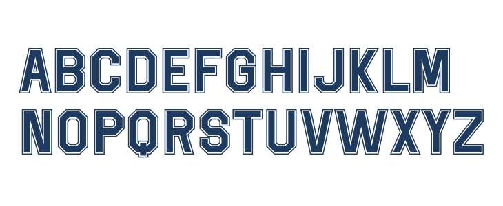 Super Touchdown Outline Lowercase