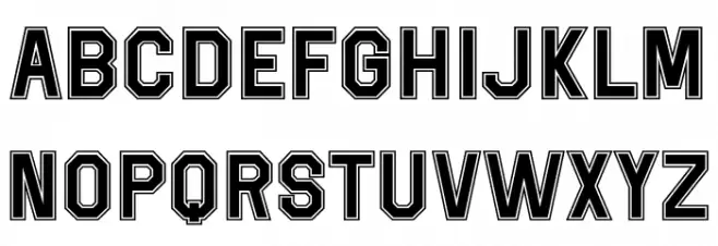 Super Touchdown Outline फ़ॉन्ट लोअरकेस