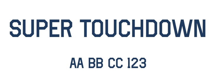 Super Touchdown Font Preview